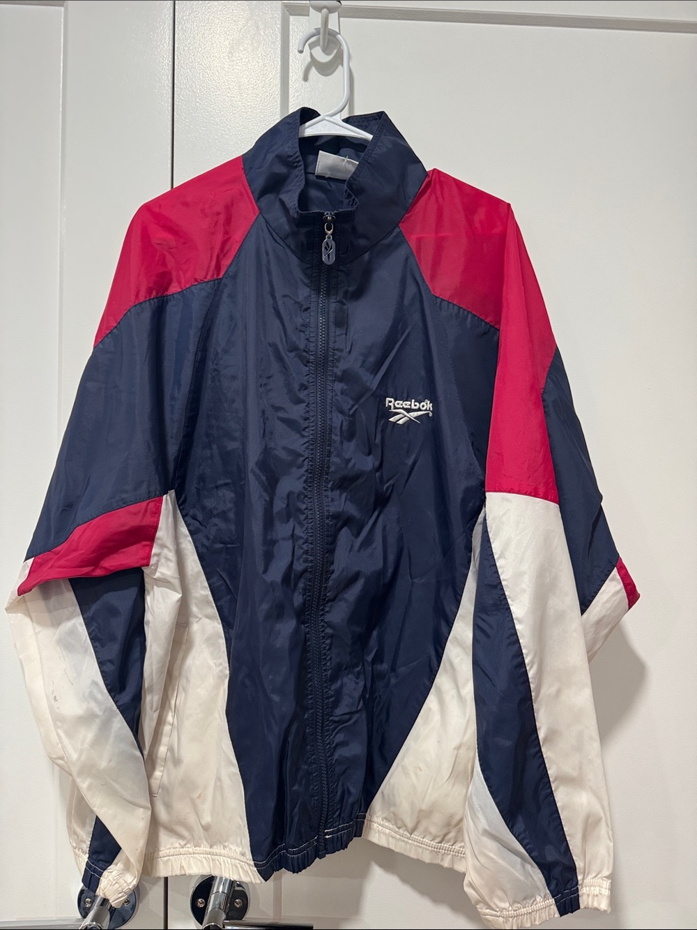 Reebok Colorblock Track Jacket - Navy, White & Red